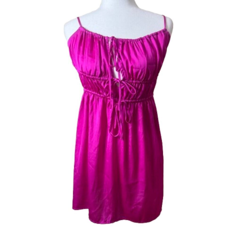 Intimately FREE PEOPLE Meant To Be Mini Slipdress Hot Pink Size Large Dress